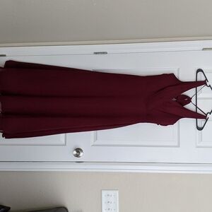 Wine red gown